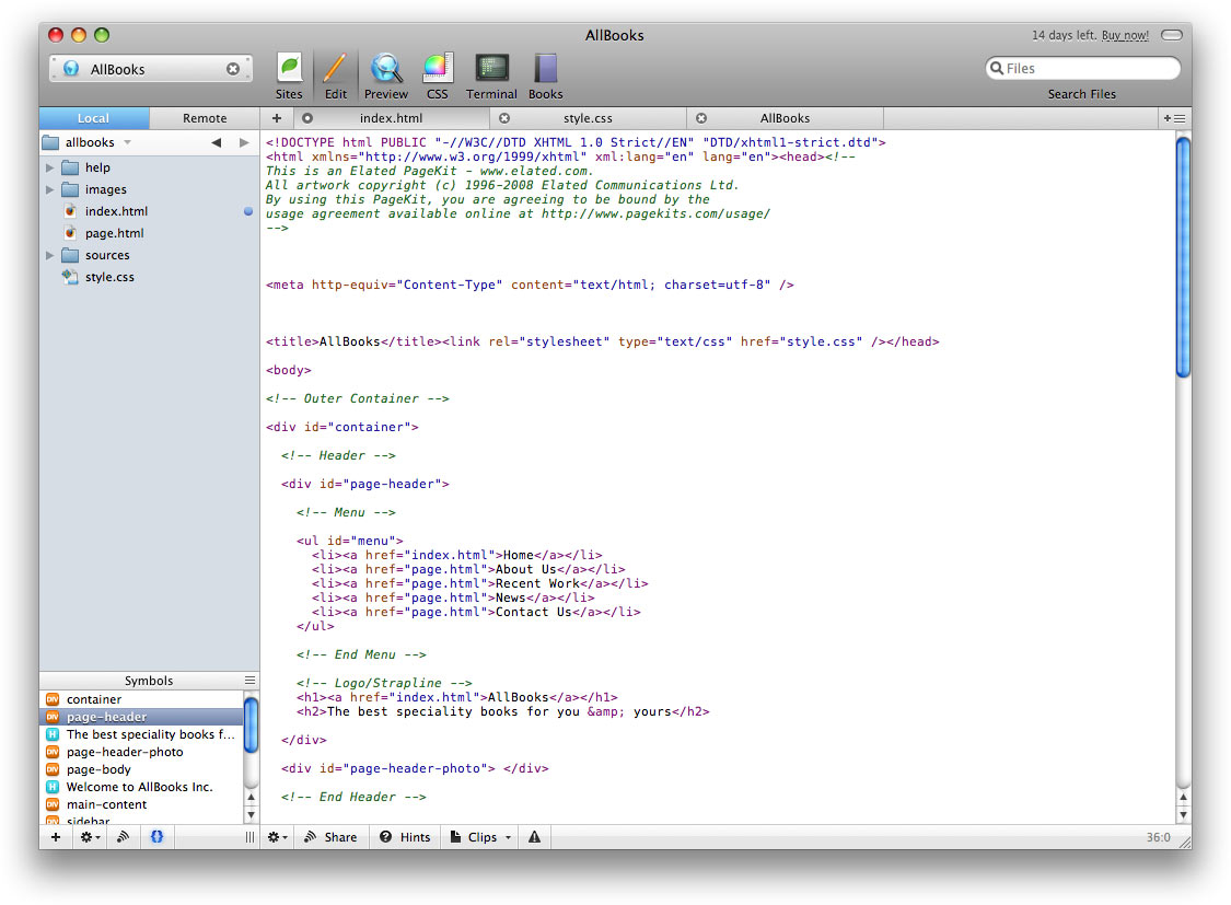 best html css editor mac